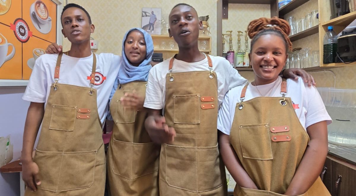 male and femalestudents posing