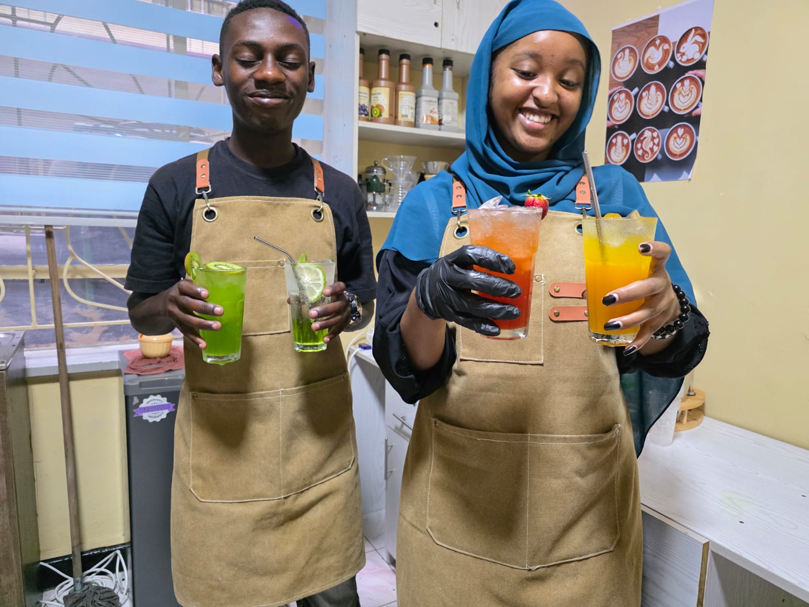 students holding drinks2